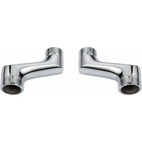 Raccordo angolare per doccia, raccordo riduttore angolare in ottone, braccio girevole regolabile, raccordo angolare a parete, raccordo offset da 1/2" e 3/4". (1/3)