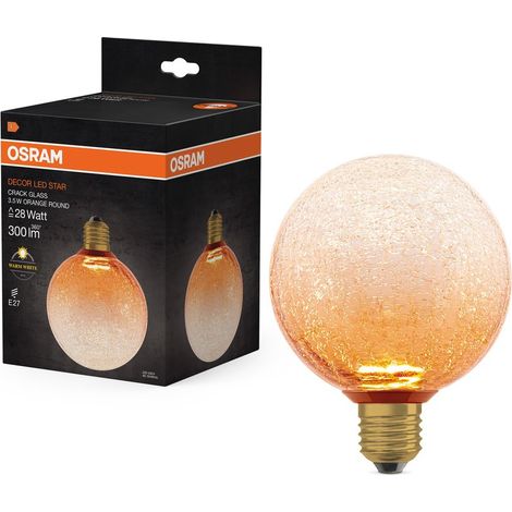 Bombilla LED decorativa tipo globo, E27, 300 lm = 28 W, naranja, OSRAM OSRAM (1/5)