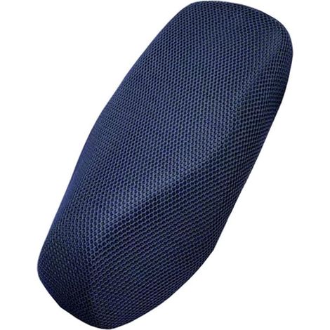 Rutschfeste und wasserdichte Motorradsitzbezüge, 3D-Netzsitzbezüge, atmungsaktives Sitzschutzpolster (Blau, XXL)