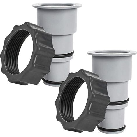 Lot de 2 Adaptateurs de Tuyau de Piscine Raccords de Pompe Filetés pour Tuyaux de 32 mm et 38 mm avec Colliers (1/5)