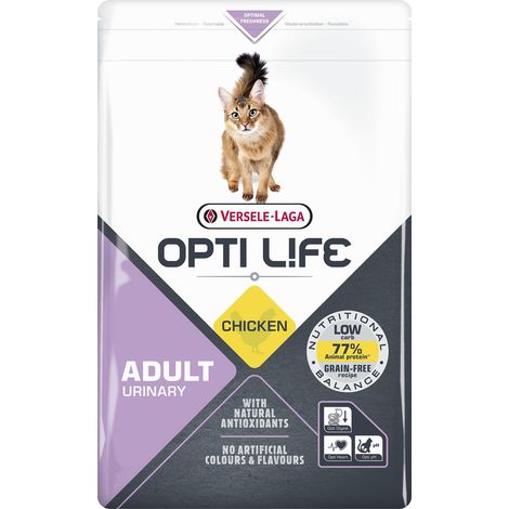 Croquettes Opti Life Chat Adulte Urinary poulet : 2.5kg