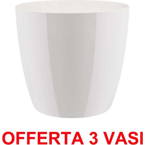 OFFERTA 3 VASO BRUSSELS DIAMOND ROUND 22CM WHITE ELHO
