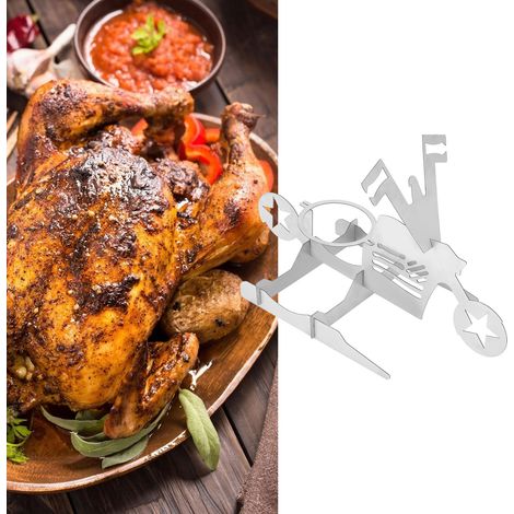 Barbecue à poulet en acier inoxydable 304 pour moto, grill portable et détachable (étoile à cinq branches) (1/5)