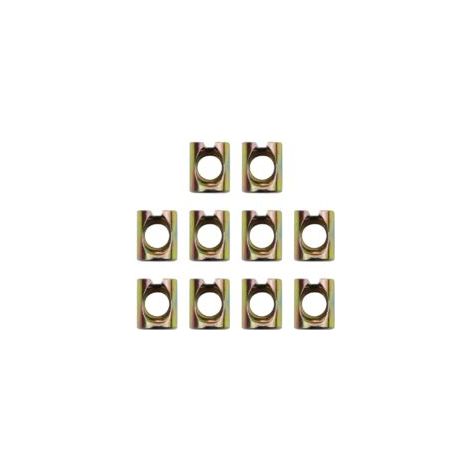 Set mit 10 metrischen M6-Zylindermuttern, Kreuzdübeln, Schlitzmuttern, Bettgestellschrauben, Hardware-Ersatzset für Etagenbetten, Kopfteile, Stühle, Möbel M6 x 10 m - Crezuo