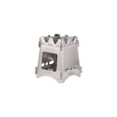 Réchaud à Bois Portable en Acier Inoxydable Réchaud à Cassette Résistant à la Chaleur pour Camping et Randonnée (1/5)