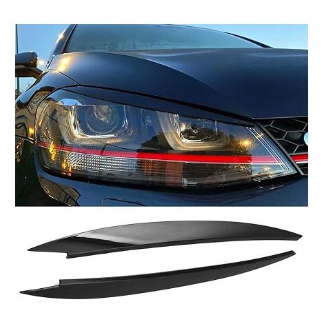 Headlight Eyebrows, Eyelid Trim, Headlight Eyebrow Cover, ABS Car Sticker Decal Trim Suitable for Golf 7 GTI MK7 (1/5)