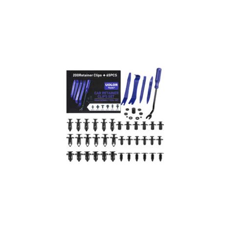 Kit de 265 clips rivets en plastique pour voiture – 6 tailles – Compatible GM, Ford, Toyota, Honda – Extracteur inclus – Nylon durable (1/5)