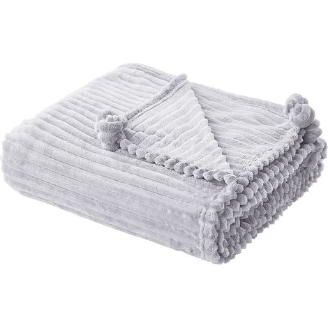 Kuscheldecke KAWERI 150 x 200 cm Hellgrau