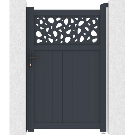 Tor 1m DOLOMITE SUNNY H.160cm graues Aluminium
