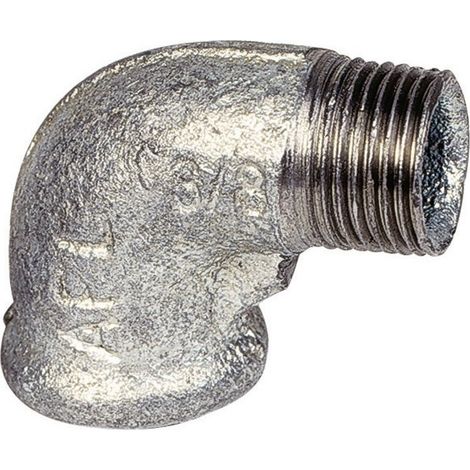 Raccord fonte galva coudé 90° à visser - MF 3/4' - N° 92