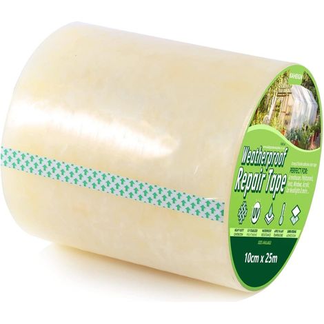 10cm x 25m Folienklebeband für Gewächshaus Reparatur, Transparent, UV-beständig (1/5)