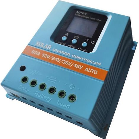 Contrôleur de charge solaire MPPT 12 V 24 V 36 V 48 V, écran LCD, 60 A (1/5)