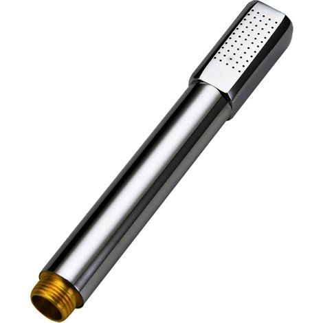 Mini universal shower head in chrome-plated brass (square) (1/5)