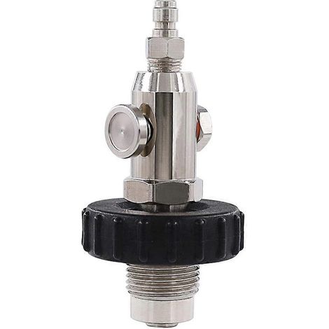 Station de remplissage de réservoirs en acier inoxydable PCP, vanne DIN 300 bars avec raccord rapide, noir (1/5)