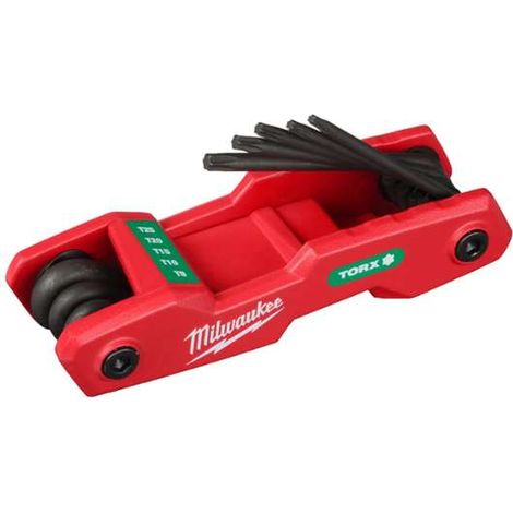 Milwaukee Juego de Llaves Torx Plegables de Metal 8 piezas (1/4)