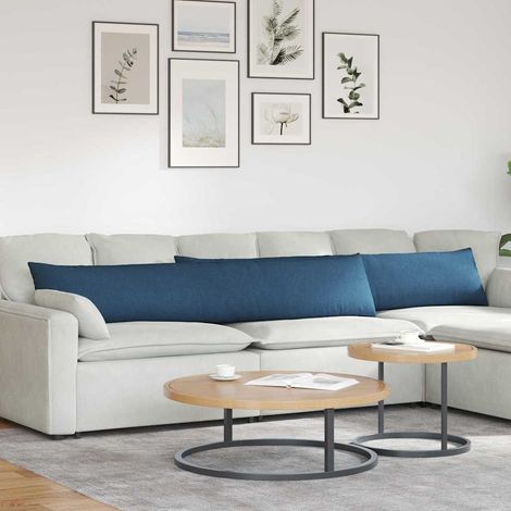 Sofakissen 2 pcs Blau 200 x 40 cm Stoff