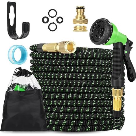 Expandable Garden Hose, Spray Nozzle, Kitchen Tap Adapter Connector, Retractable Extensibilities Wall Mount (1/5)