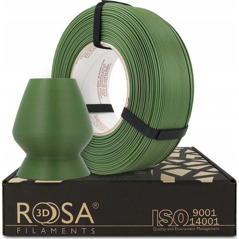 Filamento PLA-CF 3D ReFill, color verde mate (1 kg / 1,75 mm)