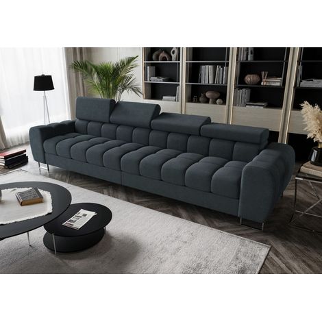 Big Sofa Sofa 4-Sitzer BASTIEN Megasofa in Stoff Moly Graphit (1/2)