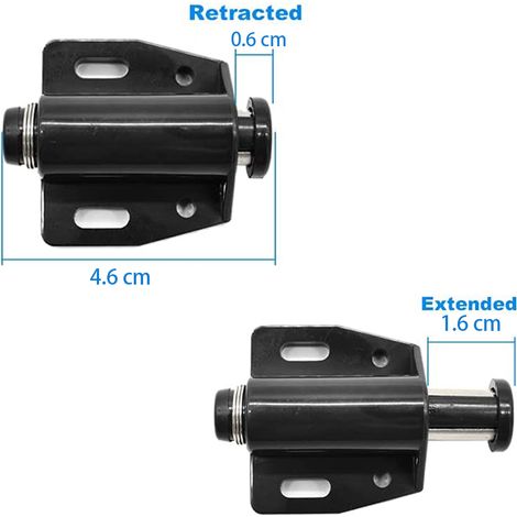 Loquet magnétique à tête unique, lot de 6 loquets et verrous à ouverture par simple pression pour portes de placards et d'armoires de cuisine. Aimants d'ouverture par simple pression, pour portes de p (1/5)