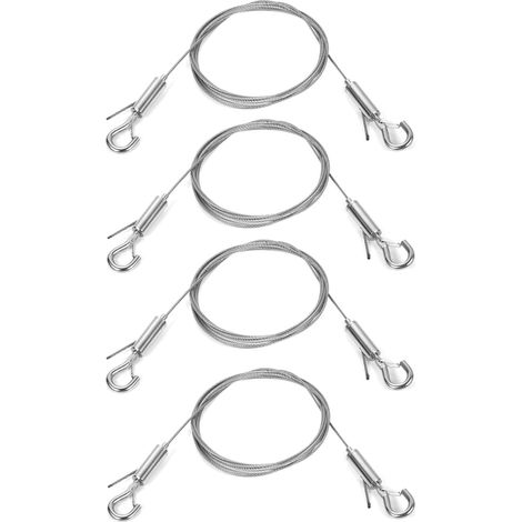 4 Edelstahl-Aufhängedrähte, 2 m x 1,5 mm, für Spiegel- und Bilderrahmen - AquaForge (1/5)