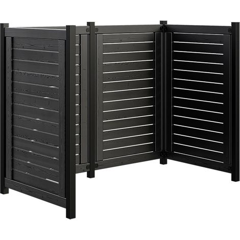 Plus Mülltonnenverkleidung Lund 165x85x124cm z/Einbetonieren   RAL 9005 Schwarz