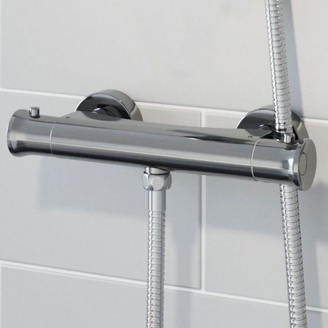 Modern Bar Mixer Shower Valve Only Thermostatic Chrome Conical Bottom Outlet (1/3)