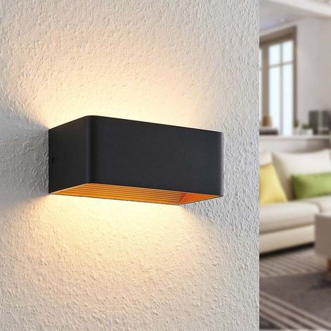 [NEUWERTIG] B-Ware Arcchio LED Wandlampe Karam Wandleuchte Lampe schwarz gold 20cm 6W warmweiß (1/2)