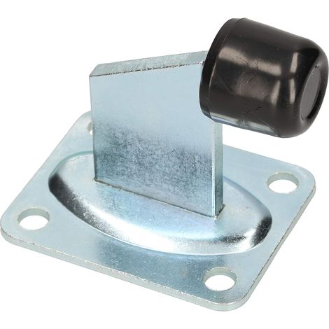 Kotarbau – Butoir de porte 100 x 80 mm – Acier galvanisé résistant à la corrosion – Pour portails coulissants et lourds – Tampon en caoutchouc (1/5)