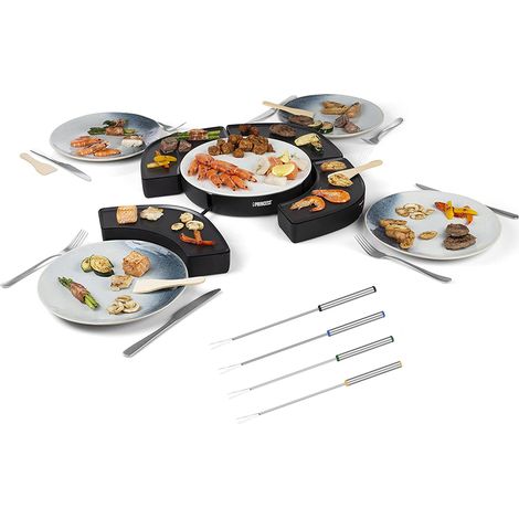 Teppanyaki Dinner4ALL 4 einzelne Tischgrill 30x10cm & Teppan Gabeln (1/5)