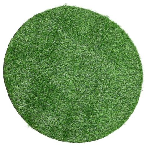 Gazon extérieur Rond 90 CM, Tapis de Gazon synthétique Vert pour Enfants, Plastique, Surface Douce, coussinage léger, pour décoration de Jardin (1/4)