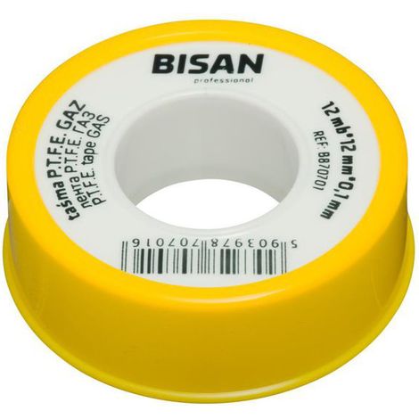 Teflonband für Gasdichtungen PTFE 12 m x 12 mm x 0,1 mm