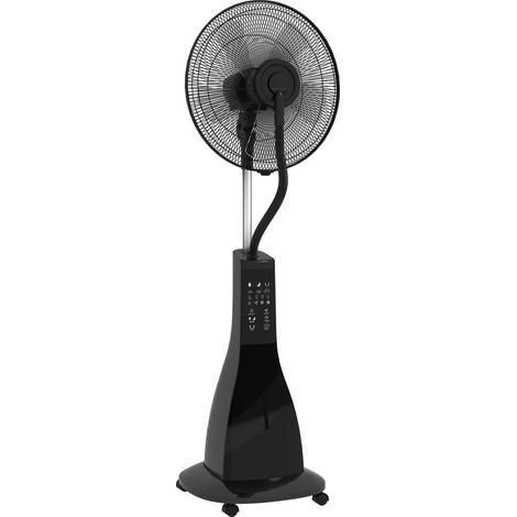 Standventilator mit Sprühfunktion, Fernbedienung, Schwarz, 3-Liter-Wassertank