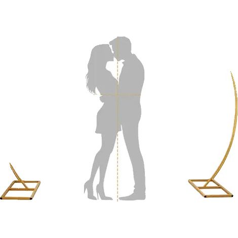 Hochzeitsbogenrahmen, elegantes Design, einfache Montage, Gold, S (1/2)