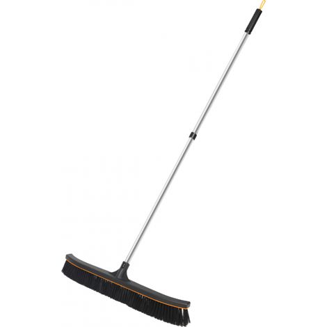 Venteo – Balai à feuilles professionnel – Tête large pour nettoyage rapide – Manche télescopique ergonomique – Poils longs renforcés pour sols durs