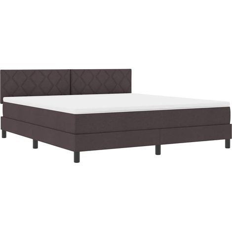 Boxspringbett mit Kissen Dunkelbraun 180 x 200 cm Stoff vidaXL (1/5)