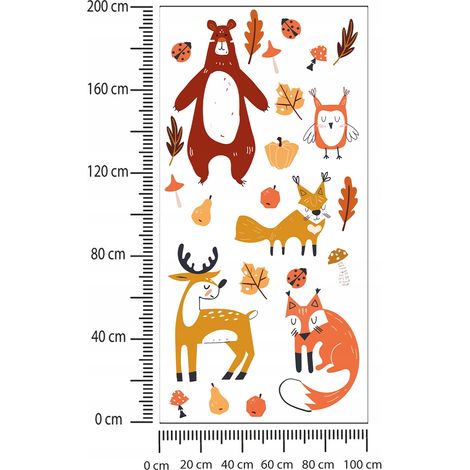 Adesivi per bambini Animali della foresta 100x200cm (1/2)