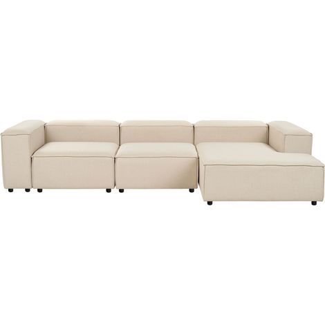Modul Ecksofa 4-Sitzer ARDAL Stoff Beige linksseitig