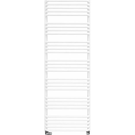 Scaldasalviette ad acqua calda bianco 1140mm di altezza e 500mm di larghezza - 591 Watt - ALE1140/500SXB