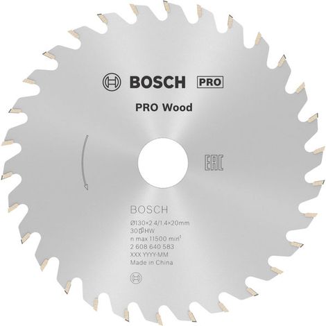 Bosch PRO Wood Circular Saw Blade 130 x 2.4 x 20 mm T30 2608640583