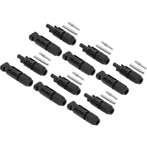 6 jeux de connecteurs pour panneaux solaires (mâle et femelle), étanches IP67, fiches pour câbles de panneaux photovoltaïques, haute tension 30 A 1500 V (1/5)