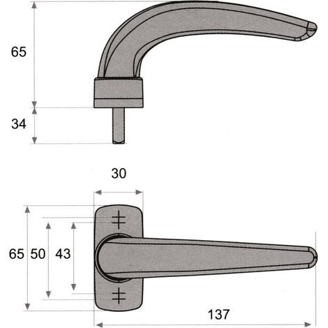 Béquille simple HORUS gris - FAPIM - 2050G5