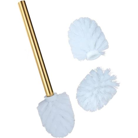 Brosse WC, Brosse De Cuvette WC avec 3 Têtes De Brosse De Rechange, Brosse De Nettoyage De Cuvette WC, Brosse À Récurer WC, Accessoires Sanitaires pour Maison (1/5)