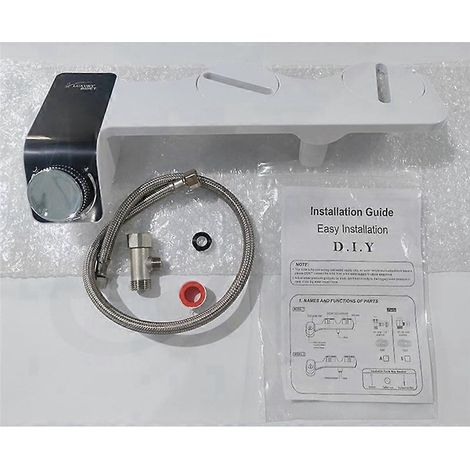 Bidet WC ultra-mince à double buse spirale réglable avec tuyau, B-- (1/5)