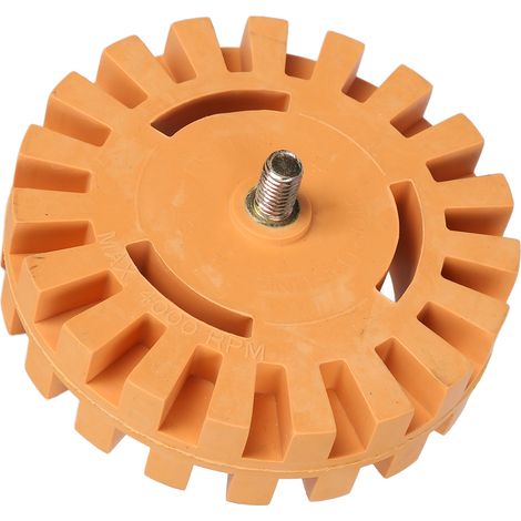 Lot de 4 Disques Décapants en Caoutchouc pour Décoller Autocollants, Adhésifs et Décalques de Voiture, Outil Pneumatique avec Adaptateur (1/5)