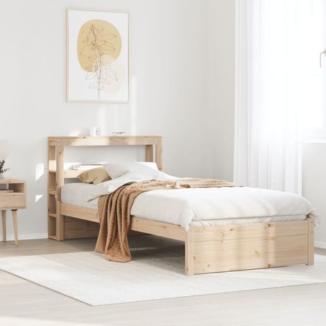 Bettgestell mit Kopfteil ohne Matratze 75x190 cm vidaXL (1/5)
