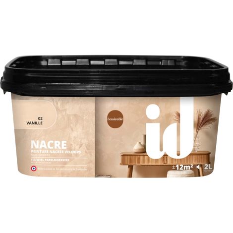 pittura decorativa lavabile initiatives decoration "nacre" vaniglia 2000 ml