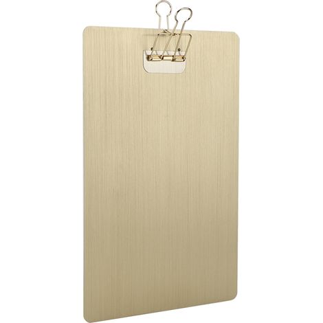 Porte-documents suspendu en métal (fer) antirouille, résistant à l'usure et aux rayures, idéal pour écrire et peindre (doré). (1/5)