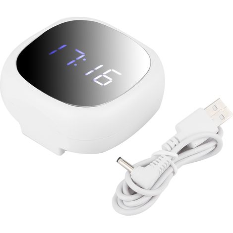 Réveil LED multifonction blanc miroir de maquillage de bureau numérique silencieux (1/5)