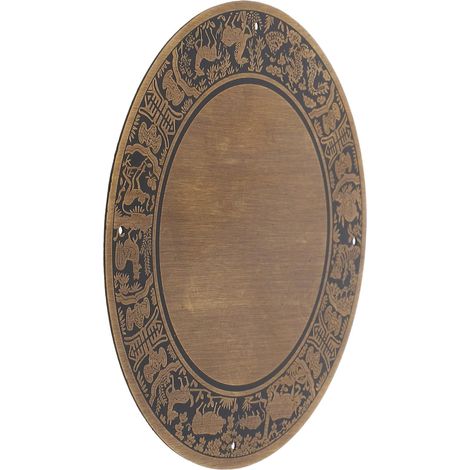 SHINEOFI Plaque de finition ronde en cuivre massif, motif (1/5)